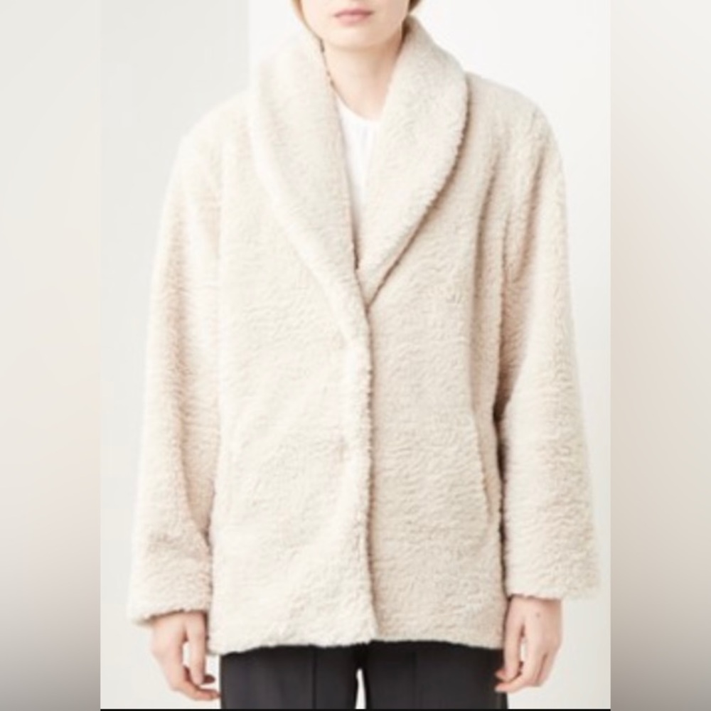 Ba&sh Paris faux shearling teddy Sherpa coat size Size 6 medium, oversized fit